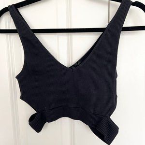 Dynamite - ribbed bralette with cut outs - black - size medium - never worn
